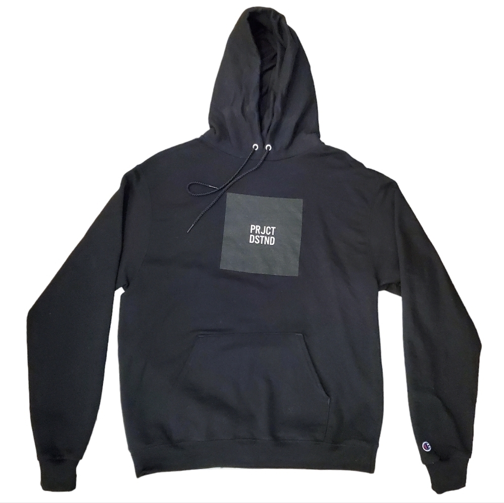 PRJCT DSTND Champion Black Hoodie Sweatshirt (Medium)